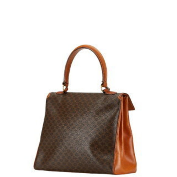 Celine Macadam Handbag Brown Leather - Picture 2 of 6